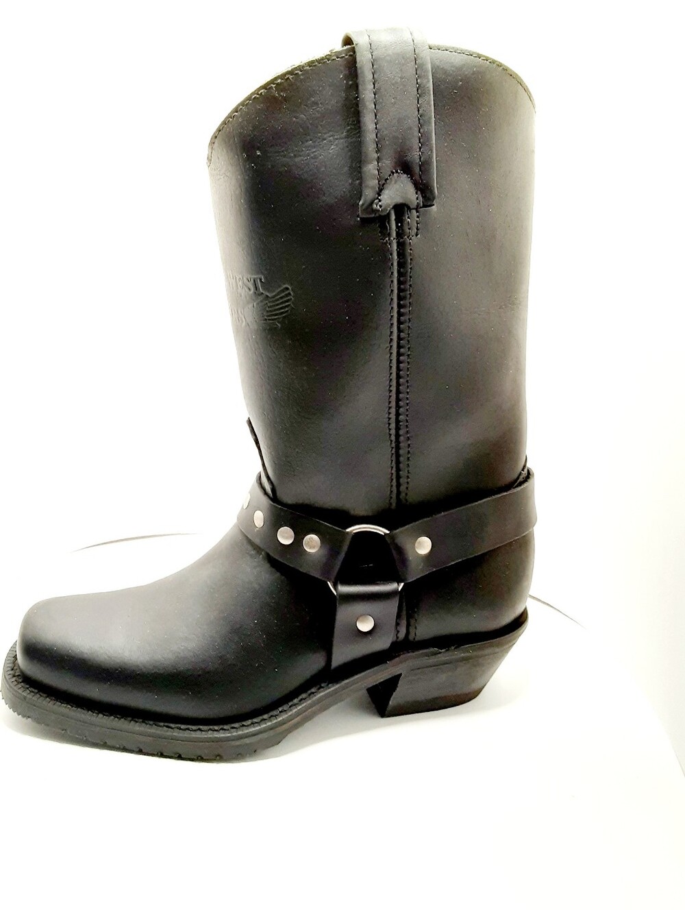 SOLD Canada West Biker Boots 7629 NWT Black Leather Vibram Made in Canada 7C - Picture 2 of 8